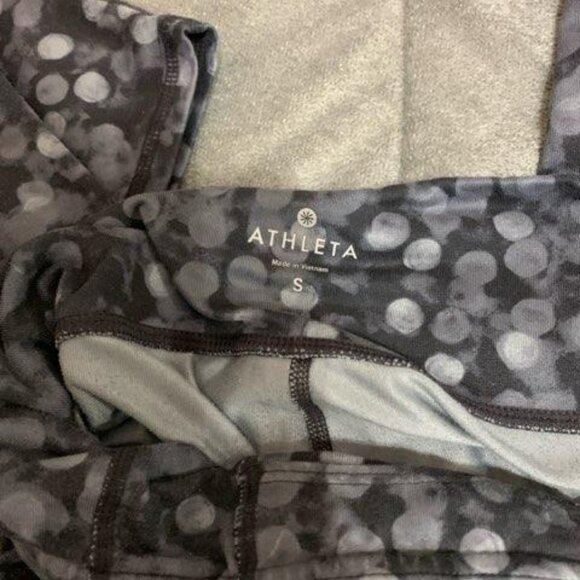Athleta Leggings Woman Small Grey Chaturanga Spotted yoga workout - Picture 7 of 7